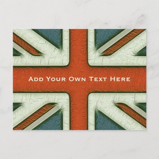 英パーソナライズされた国国旗 ポストカード (正面)