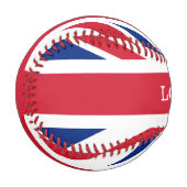 英パーソナライズされた国統一された連合ジャック国旗 野球ボール (正面左)