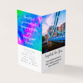 英パーソナライズされた語の家庭教師が折り畳んだ名刺 名刺 (外部)