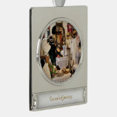 英ビクトリアン国 シルバープレートバナーオーナメント (右)