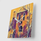 英ビクトリアン国 スクエア壁時計 (傾斜)