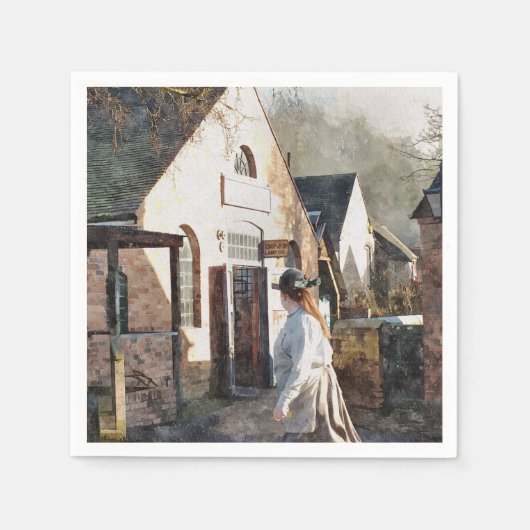 英ビクトリアン国 スタンダードカクテルナプキン (正面)