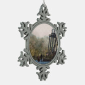 英ビクトリアン国 スノーフレークピューターオーナメント (左)