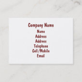 英ビクトリアン国 名刺 (裏面)