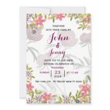 英モダン語結婚式招待状