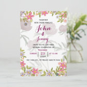 英モダン語結婚式招待状 招待状 (スタンド正面)