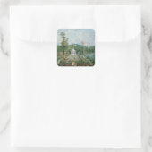 英中国の語ガーデンのパビリオン18世紀 スクエアシール (バッグ)