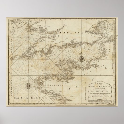英仏海峡の図 ポスター (正面)