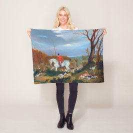 英伝統的語キツネ狩りスポーツドッグ フリースブランケット