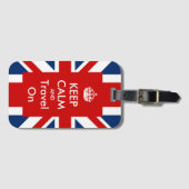 英保国旗ユニオン・ジャックでの穏やかな旅行 ラゲッジタグ (正面横)