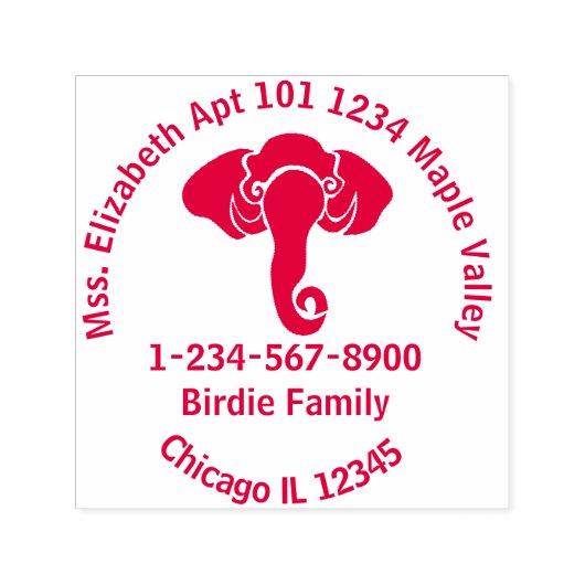 英共和党の黒象の王 セルフインキングスタンプ (デザイン)