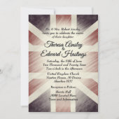 英動揺して国国旗の結婚式招待状 招待状 (正面)