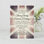 英動揺して国国旗の結婚式招待状 招待状 (スタンド正面)