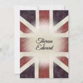 英動揺して国国旗の結婚式招待状 招待状 (裏面)