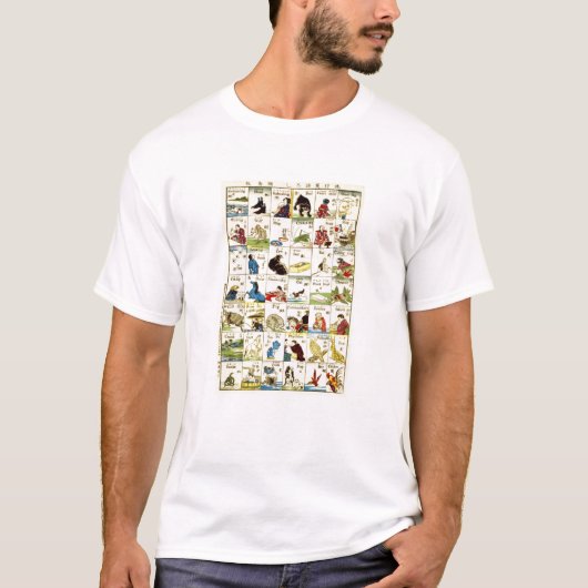 英単語表,亀吉英語表浮世絵 Tシャツ (正面)