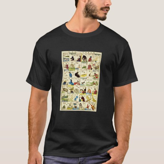 英単語表,亀吉英語表浮世絵 Tシャツ (正面)