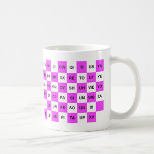 英単語2文字(ピンク) コーヒーマグカップ