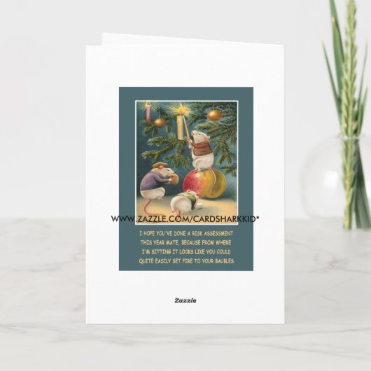 英国おもしろいの健康と安全クリスマス シーズンカード (裏面)