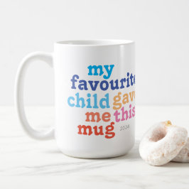 英国おもしろいの母または父の日のお気に入りの子 コーヒーマグカップ