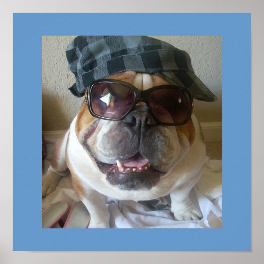 英国おもしろいブルドッグのポスター ポスター (正面)