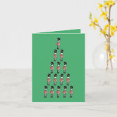 英国おもしろい兵王室の士クリスマスカード カード (黄色い花)