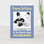 英国おもしろい警察の巡査ユーモア漫画 カード (正面)