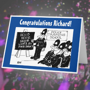 英国おもしろい警察訓練学校挨拶カード カード