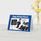 英国おもしろい警察訓練学校挨拶誕生日 カード (黄色い花)