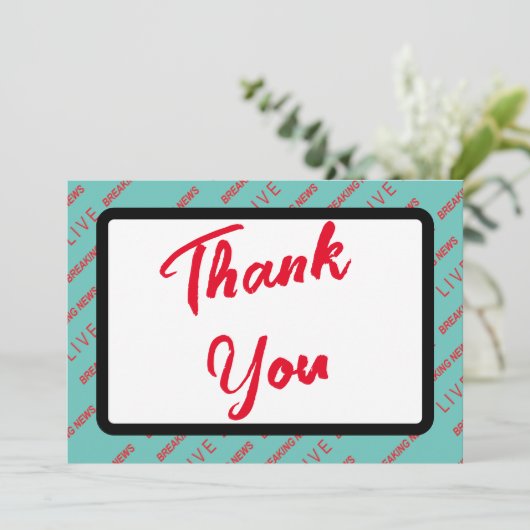 英国おもしろい50th誕生日偽ニュース サンキューカード (スタンド正面)