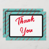 英国おもしろい50th誕生日偽ニュース サンキューカード (正面/裏面)