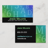 英国および数学の個人教師の名刺 名刺 (正面/裏面)