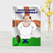 英国および誇りを持ったなラグビーのバースデー・カード カード (黄色い花)