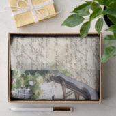 英国お洒落茅葺きコテージ古文書 薄葉紙 (ギフト)