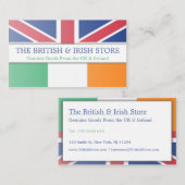 英国とアイルランド国旗のカスタマイズ可能な名刺 名刺 (正面/裏面)