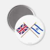 英国とイスラエルが国旗を越えた マグネット (正面/裏面)