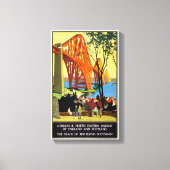 英国とスコットランドの鉄道ヴィンテージのポスター キャンバスプリント (正面)