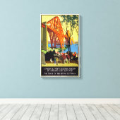 英国とスコットランドの鉄道ヴィンテージのポスター キャンバスプリント (インサイチュ (ウッドフロア))