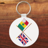 英国とセネガルの横断旗 キーホルダー (正面)