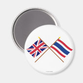 英国とタイが国旗を越えた マグネット (正面/裏面)