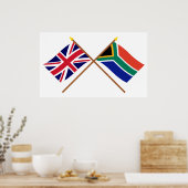 英国と南アフリカが国旗を越えた ポスター (キッチン)