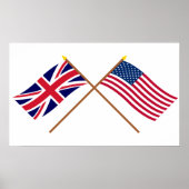 英国と統一された州が旗を越えた ポスター (正面)