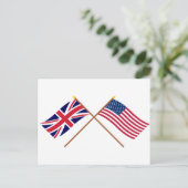 英国と統一された州が旗を越えた ポストカード (スタンド正面)