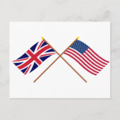 英国と統一された州が旗を越えた ポストカード (正面)