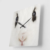 英国のうさぎ(Oryctolagus cuniculus) スクエア壁時計 (傾斜)