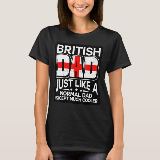 英国のお父さん 普通のお父さんと変わらないけどもっとクール Tシャツ (正面)
