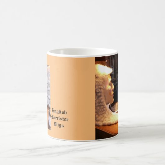 "英国のかつらの弁護士かバリスター" コーヒーマグカップ (中央)