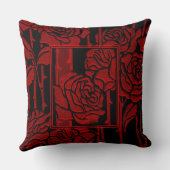 英国のばら色の本のデザイン クッション (裏面)