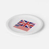 英国のアメリカのイギリスの英国国旗の旗のカスタム ペーパープレート (アングル)