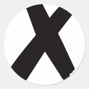 英国のアメリカの手紙"X " ラウンドシール