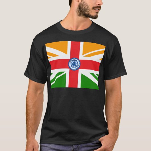 英国のインドの旗 Tシャツ (正面)